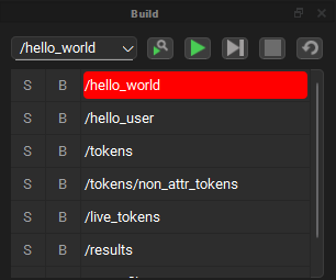 The build view