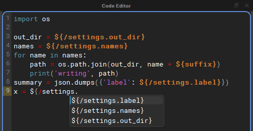 Completing another node's attributes